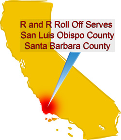 r and r roll off recycling serves san luis obispo and santa barbara county california with dumpster and roll off bin recycling